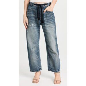 Free People Blue Wide Leg Jeans
